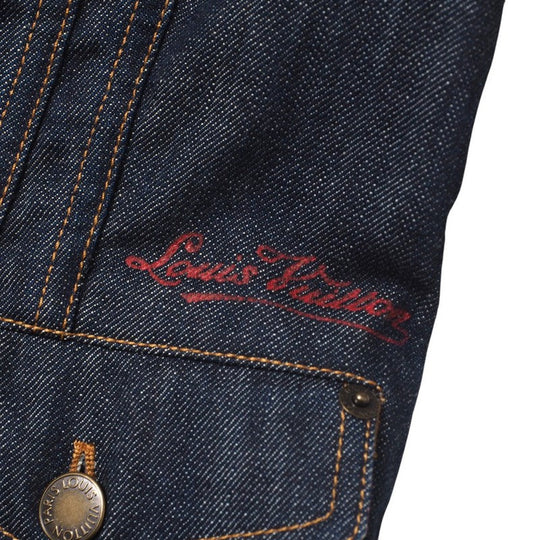 LOUIS VUITTON Denim Jacket Cotton denim Blue type Women 34 Used Authentic