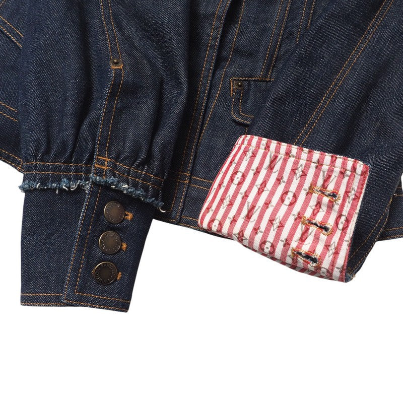 LOUIS VUITTON Denim Jacket Cotton denim Blue type Women 34 Used Authentic