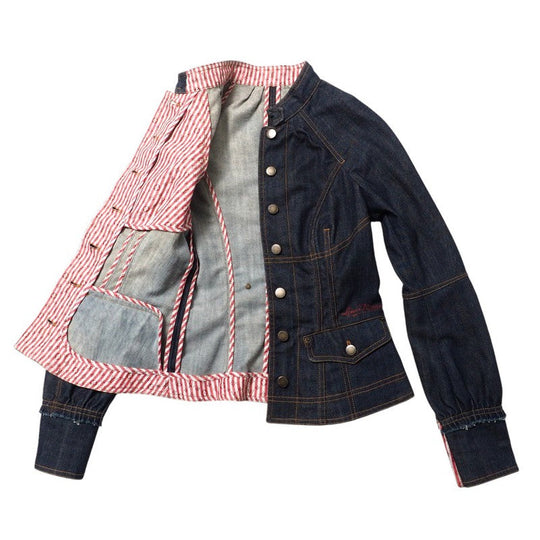 LOUIS VUITTON Denim Jacket Cotton denim Blue type Women 34 Used Authentic