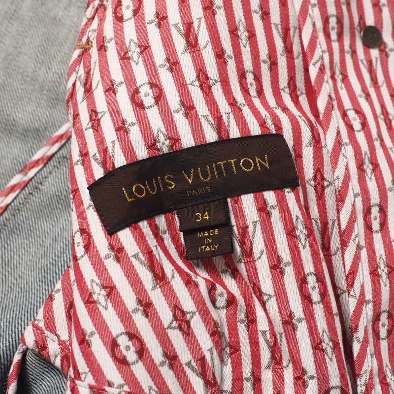 LOUIS VUITTON Denim Jacket Cotton denim Blue type Women 34 Used Authentic