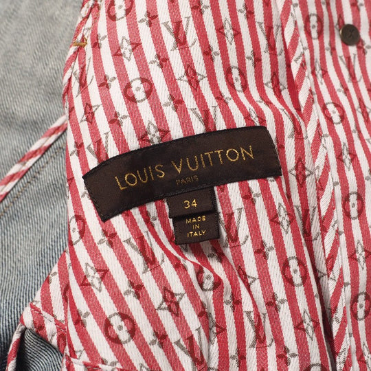 LOUIS VUITTON Denim Jacket Cotton denim Blue type Women 34 Used Authentic