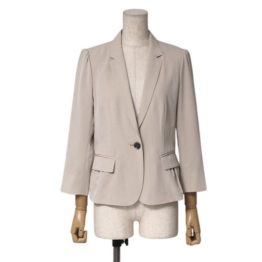 BURBERRY tailored jacket B1E09-757--40 96% triacetate, 4% polyurethane beige Women 40 Used Authentic