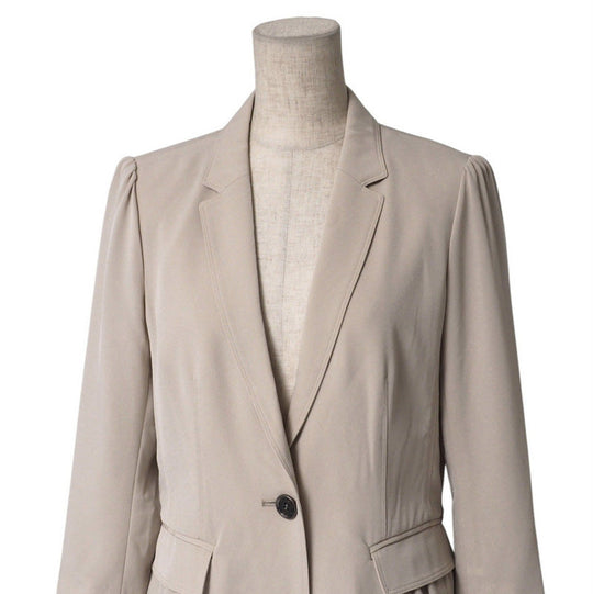 BURBERRY tailored jacket B1E09-757--40 96% triacetate, 4% polyurethane beige Women 40 Used Authentic