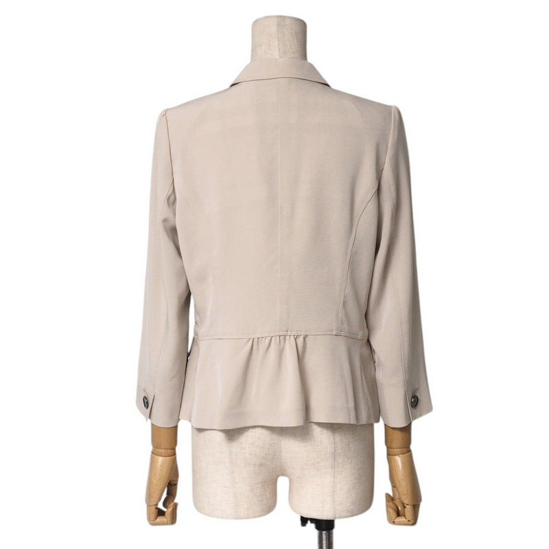 BURBERRY tailored jacket B1E09-757--40 96% triacetate, 4% polyurethane beige Women 40 Used Authentic