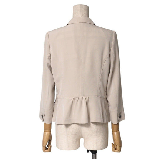 BURBERRY tailored jacket B1E09-757--40 96% triacetate, 4% polyurethane beige Women 40 Used Authentic