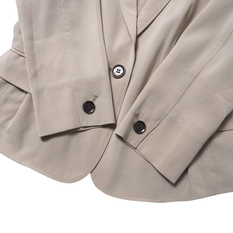 BURBERRY tailored jacket B1E09-757--40 96% triacetate, 4% polyurethane beige Women 40 Used Authentic