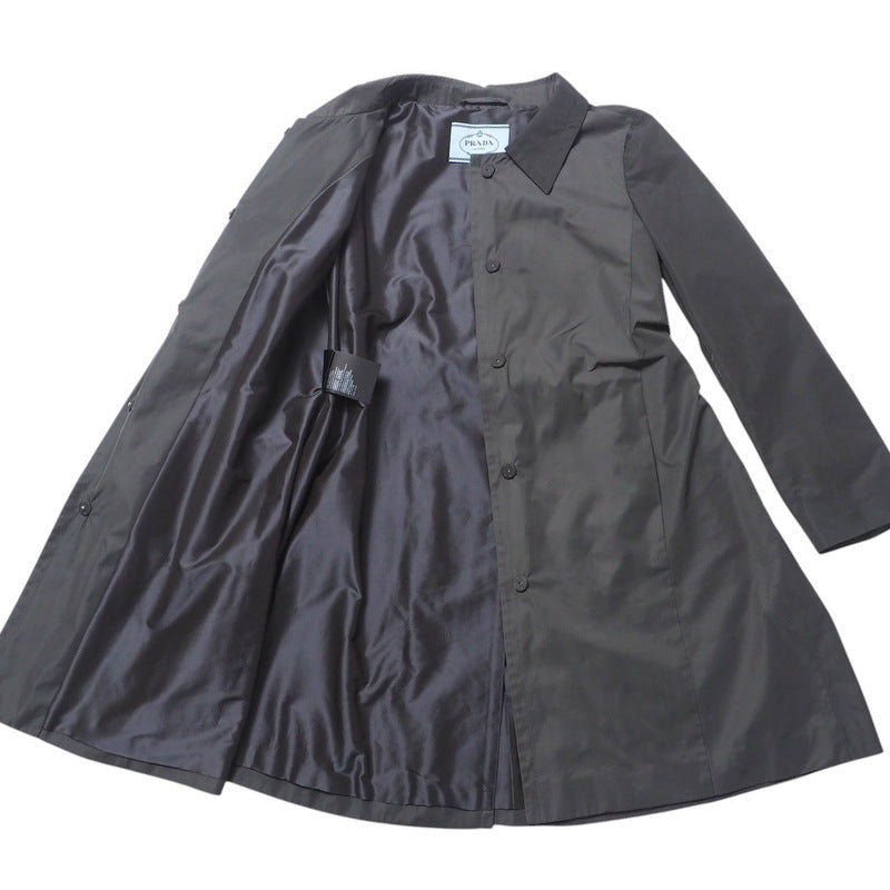 PRADA coat 290310 100% polyester% gray Women 38 Used Authentic