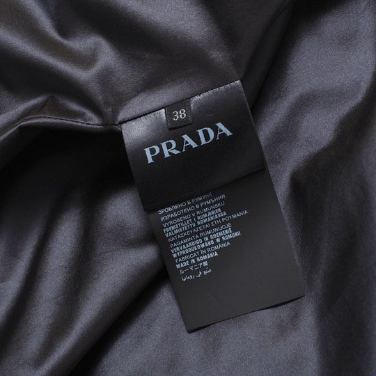 PRADA coat 290310 100% polyester% gray Women 38 Used Authentic