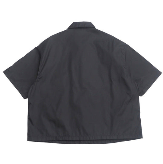 PRADA Short sleeve shirt SC449 S182 1WQ8 Nylon black mens M(180/96A) Used Authentic