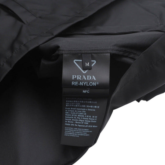 PRADA Short sleeve shirt SC449 S182 1WQ8 Nylon black mens M(180/96A) Used Authentic