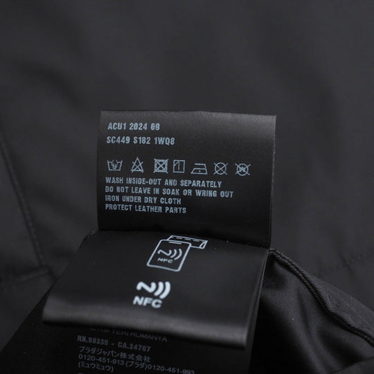 PRADA Short sleeve shirt SC449 S182 1WQ8 Nylon black mens M(180/96A) Used Authentic