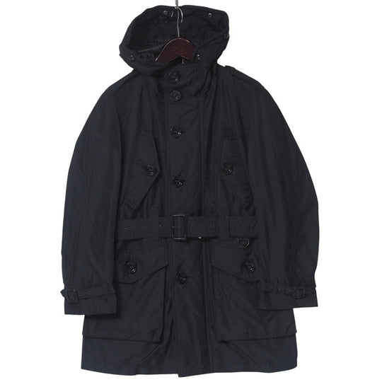 BURBERRY coat A1C15-266-28 polyester Navy mens 42 Used Authentic
