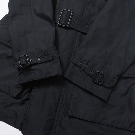BURBERRY coat A1C15-266-28 polyester Navy mens 42 Used Authentic