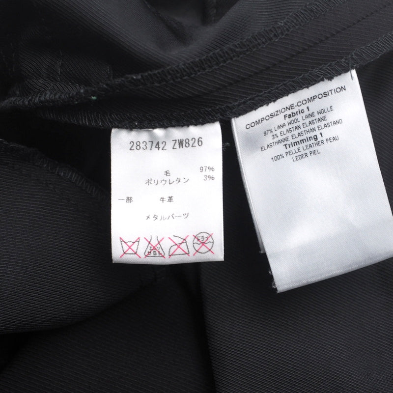 GUCCI Pants wool black Women 36 Used Authentic