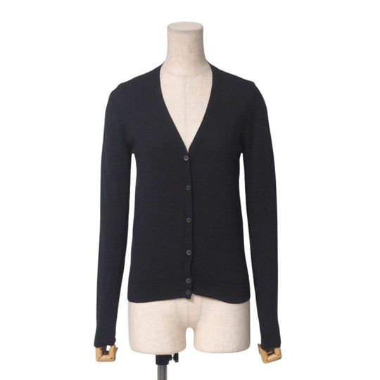 PRADA cardigan F25F68 knit black Women 40 Used Authentic