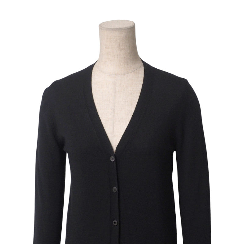 PRADA cardigan F25F68 knit black Women 40 Used Authentic