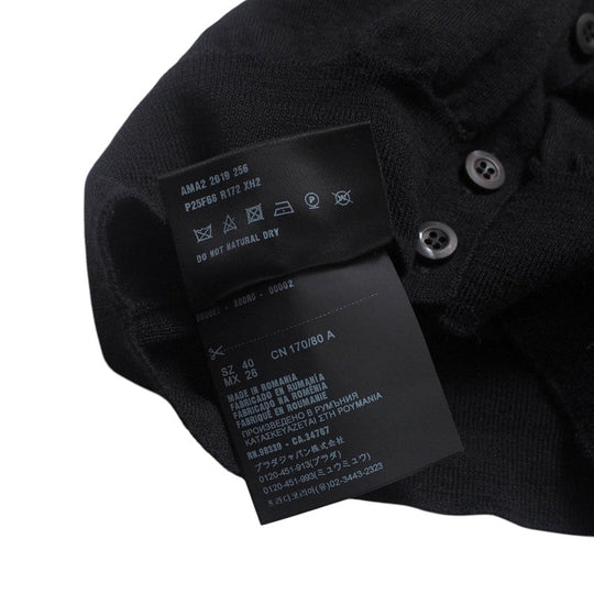 PRADA cardigan F25F68 knit black Women 40 Used Authentic