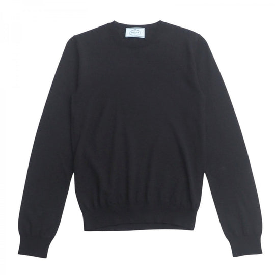PRADA knit P24CON R172 XH2 cotton black Women 38 Used Authentic