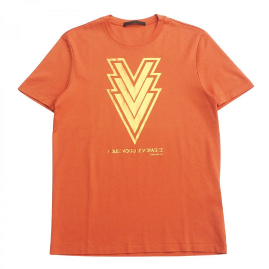 LOUIS VUITTON Short sleeve T-shirt RM151 H7Y66WCMS cotton Orange mens S Used Authentic