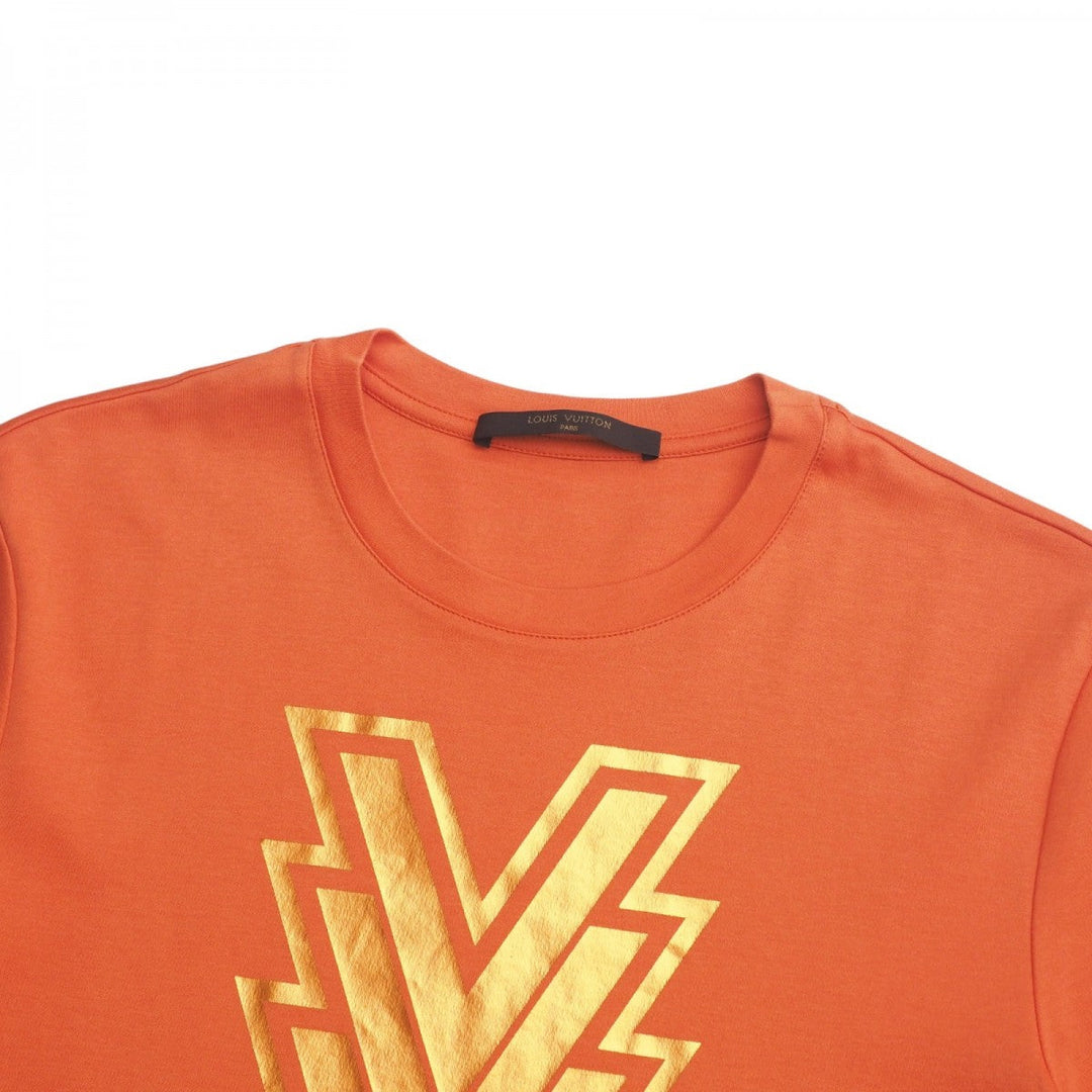 LOUIS VUITTON Short sleeve T-shirt RM151 H7Y66WCMS cotton Orange mens S Used Authentic