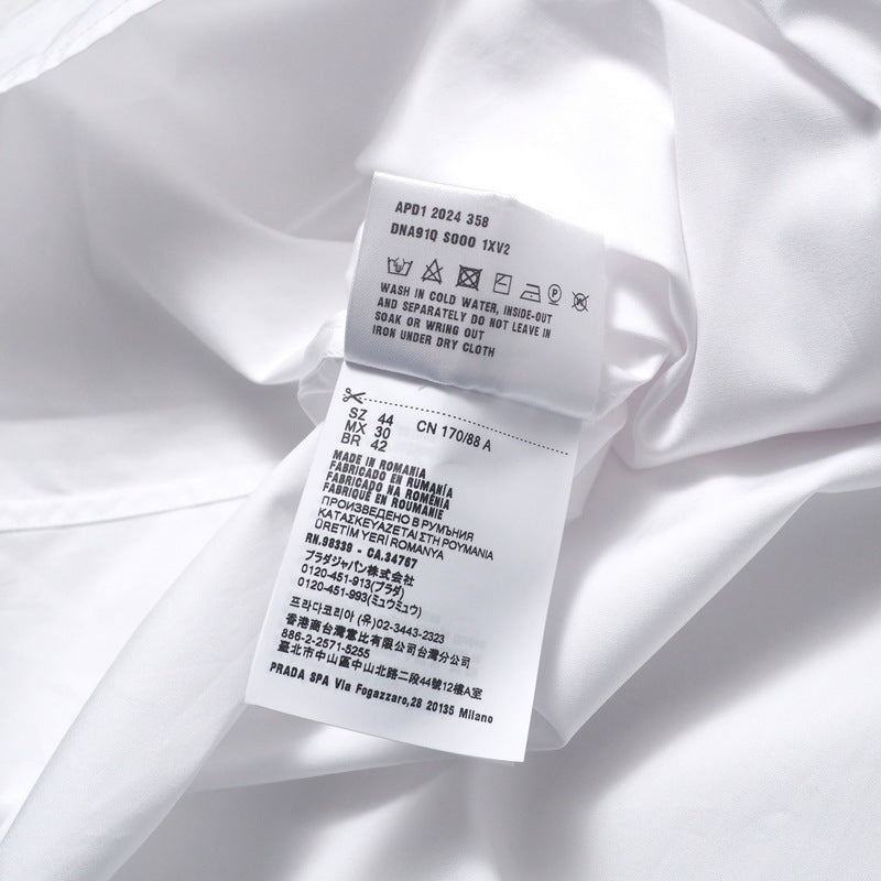 PRADA Long sleeve shirt DNA91Q cotton 100% white Women 44 Used Authentic