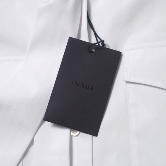 PRADA Long sleeve shirt DNA91Q cotton 100% white Women 44 Used Authentic