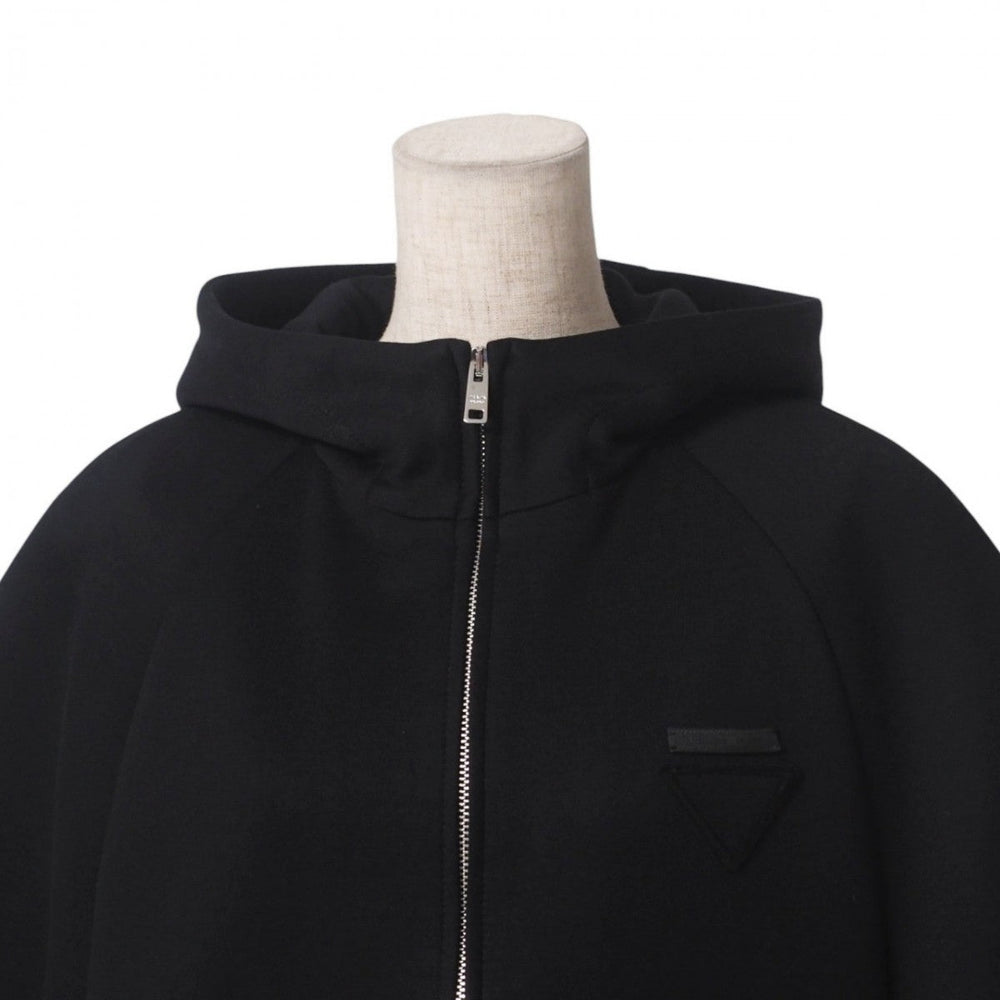 PRADA Hoodie 138561 62% cotton, 38% polyamide black Women XS Used Authentic