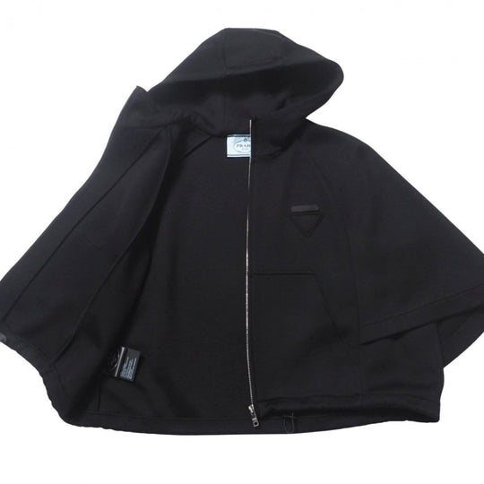 PRADA Hoodie 138561 62% cotton, 38% polyamide black Women XS Used Authentic