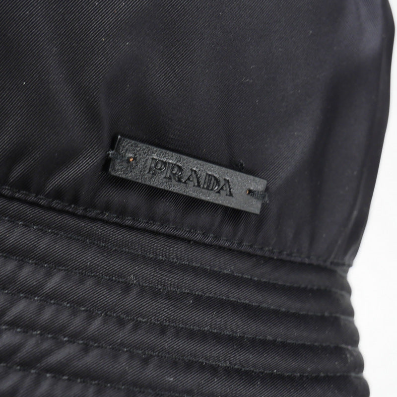 PRADA hat Nylon black Women S Used Authentic