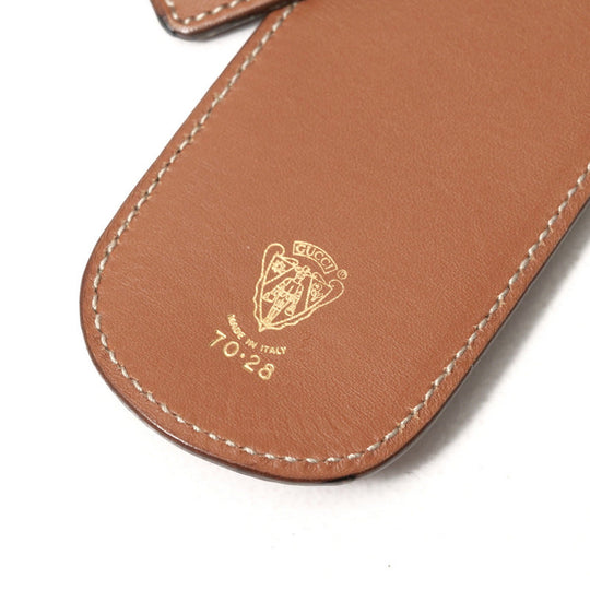 GUCCI belt 037 098 0309 Genuine Leather Brown gold 70・28