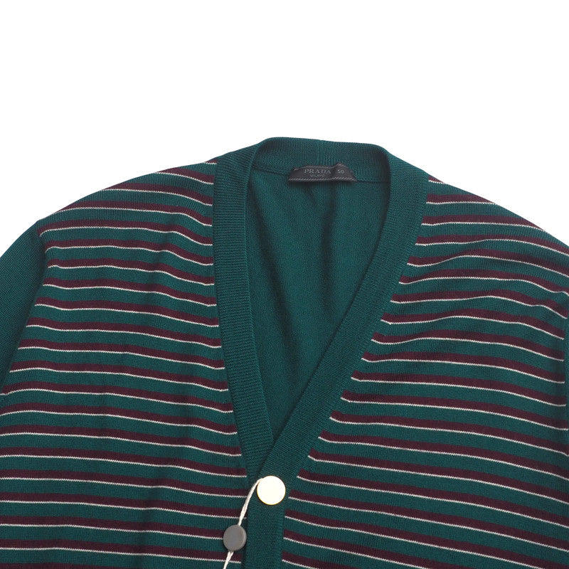 PRADA cardigan wool Green type mens 50 Used Authentic