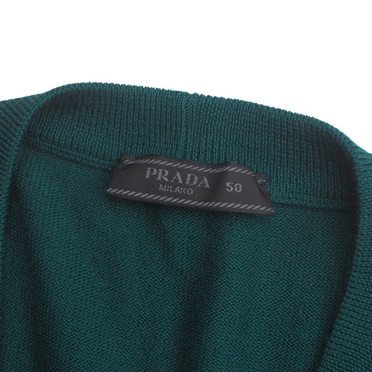 PRADA cardigan wool Green type mens 50 Used Authentic