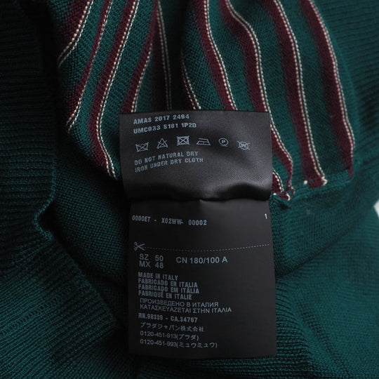 PRADA cardigan wool Green type mens 50 Used Authentic