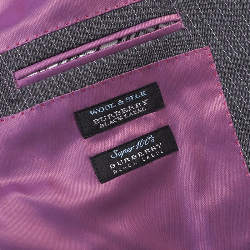 BURBERRY BLACK LABEL setup BMD22-203-04 wool Gray type mens 42L Used Authentic