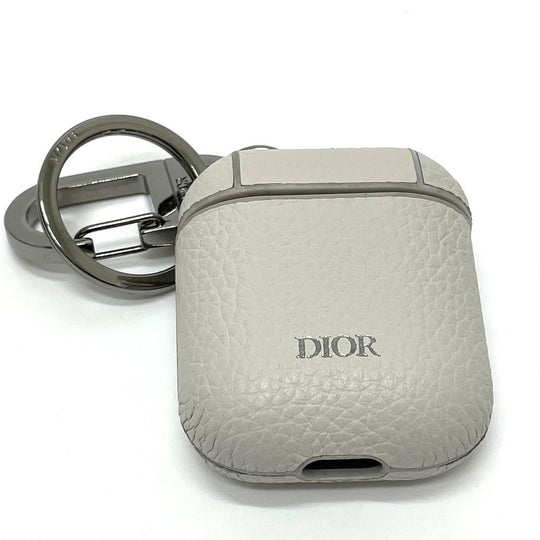 Dior Accessory case 2PUKH190YUZ leather off white logo Earphone case unisex(Unisex) Used Authentic