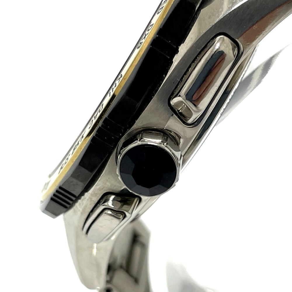 SEIKO Watches Solar Powered 8B54-OBGO/SAGA186 titanium Silverx Gold Brights black dial mens Used Authentic