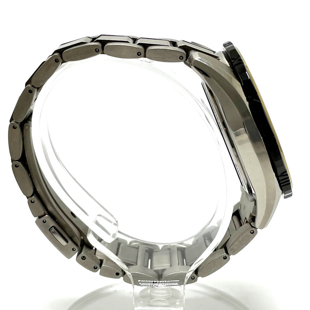 SEIKO Watches Solar Powered 8B54-OBGO/SAGA186 titanium Silverx Gold Brights black dial mens Used Authentic