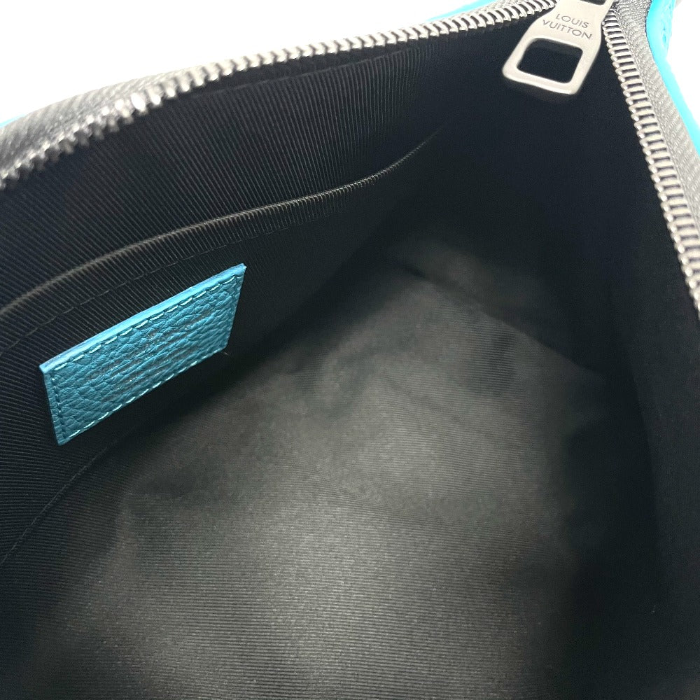 LOUIS VUITTON Shoulder Bag M55925 Monogram Ann Platt Leather blue Monogram Ann Platt Triangle Messenger mens Used Authentic