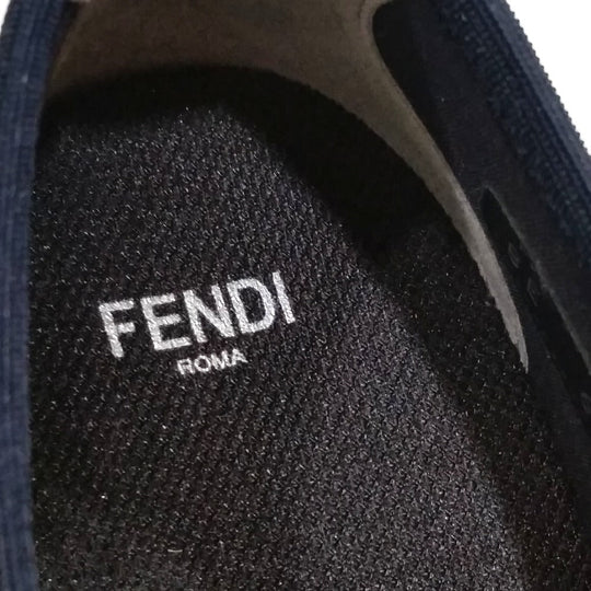 FENDI sneakers mesh Navy x pink Tripe border mesh Women 35 Used Authentic