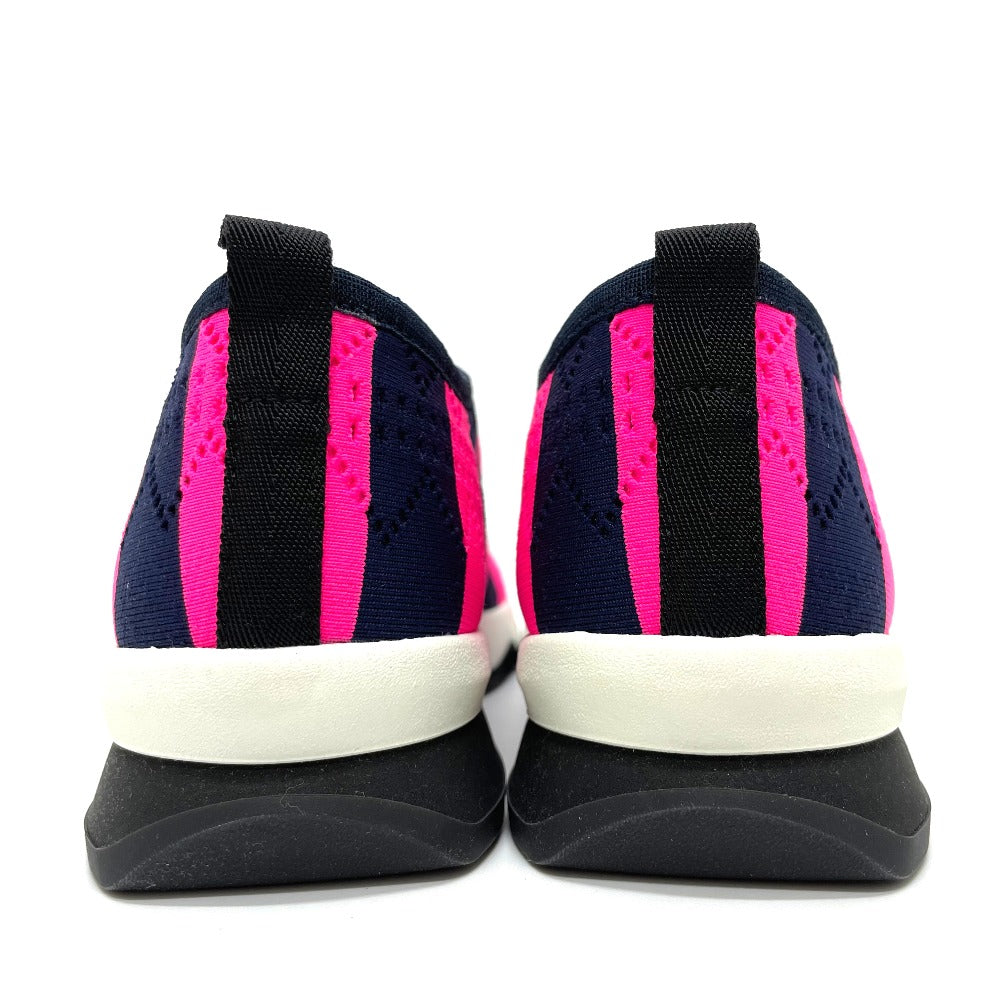 FENDI sneakers mesh Navy x pink Tripe border mesh Women 35 Used Authentic