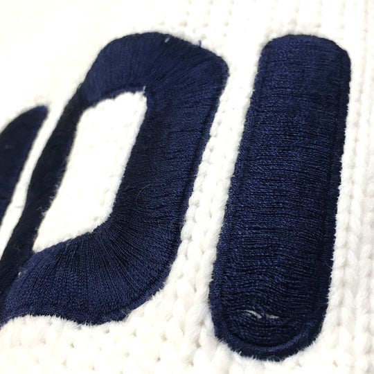FENDI knit FAE137 cotton white logo Pullover knit Women 38 Used Authentic