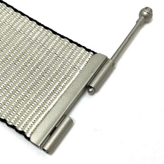 CHANEL bracelet Nylon Silvertypex Blue logo 99S Women Used Authentic