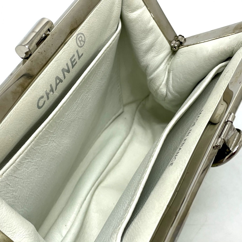 CHANEL Shoulder Bag Velor Green x Silver Metal COCO Mark Matrasse Women Used Authentic