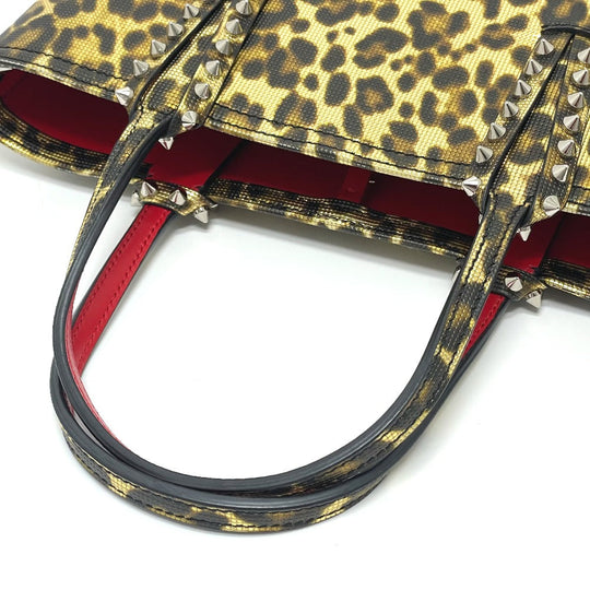Christian Louboutin Tote Bag Leather / PVC Brown type Leopard leopard pattern Kabata E/W Women Used Authentic