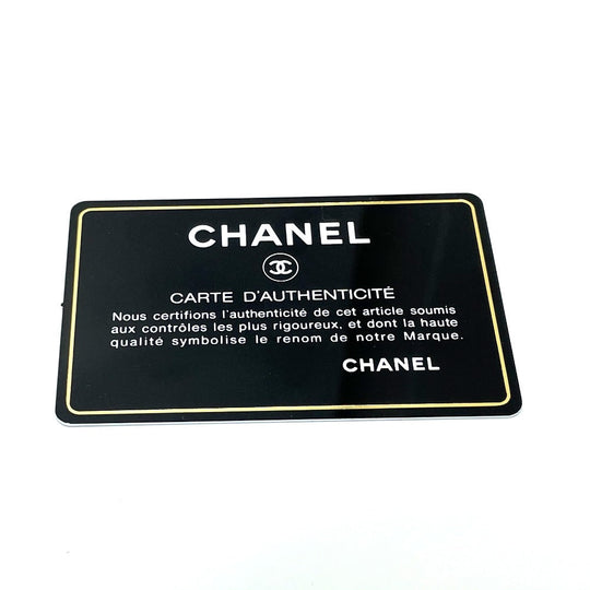 CHANEL Card Case lambskin Blue x white x red CC COCO Mark fringe Women Used Authentic