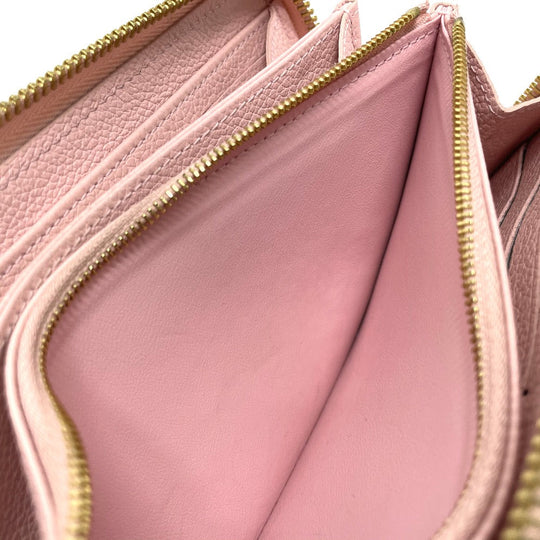 LOUIS VUITTON Long Wallet Purse M80403 Monogram Ann Platt Leather pink Monogram Unplant By the pool Women Used Authentic