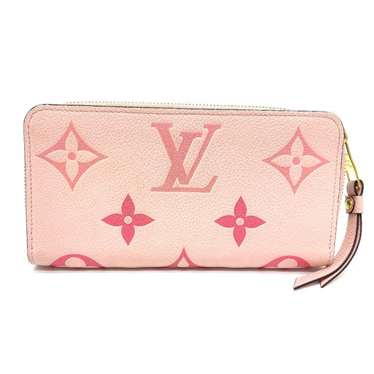 LOUIS VUITTON Long Wallet Purse M80403 Monogram Ann Platt Leather pink Monogram Unplant By the pool Women Used Authentic