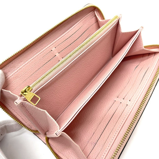 LOUIS VUITTON Long Wallet Purse M80403 Monogram Ann Platt Leather pink Monogram Unplant By the pool Women Used Authentic