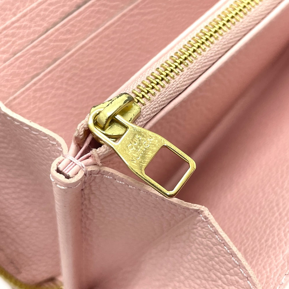 LOUIS VUITTON Long Wallet Purse M80403 Monogram Ann Platt Leather pink Monogram Unplant By the pool Women Used Authentic