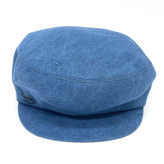 HERMES hat hemp blue Casquette Women 56 Used Authentic